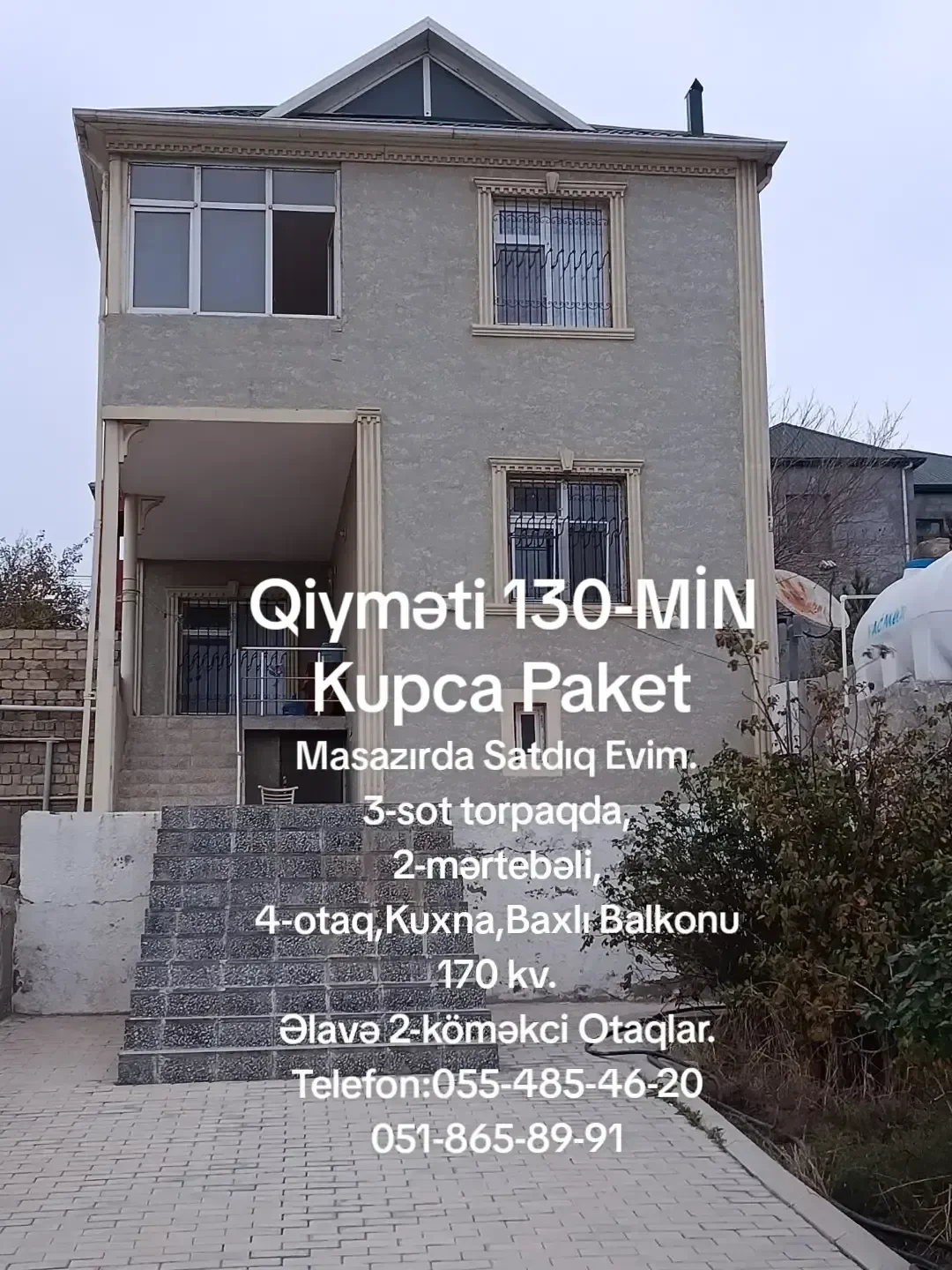Satılık 4 odalı Müstakil ev / Yazlık 170 m² Abşeron ilçesi – şəkil 1